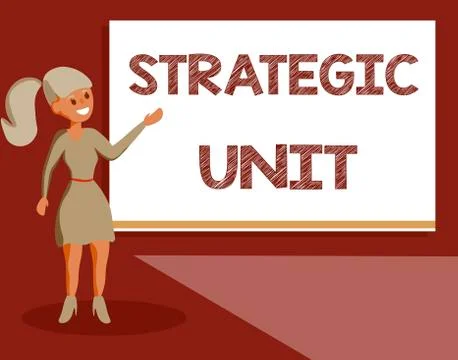 Handwriting text Strategic Unit. Concept meaning profit center focused on 스톡 일러스트