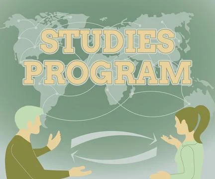 Handwriting text Studies Program. Conceptual photo Platform help move you Stock Illustration