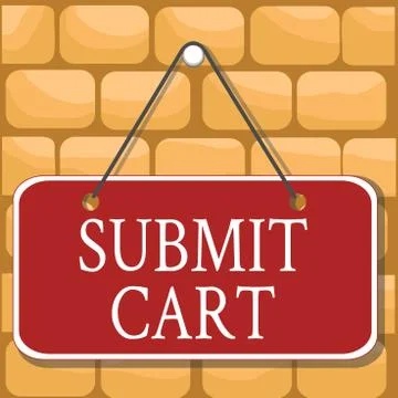 Handwriting text Submit Cart. Concept meaning Sending shopping list of online イラスト素材