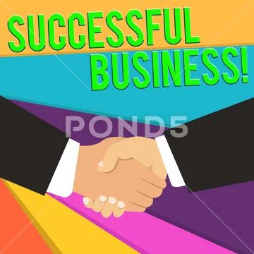 Handwriting text Successful Business. Concept meaning Achievement of goals Stock Illustration
