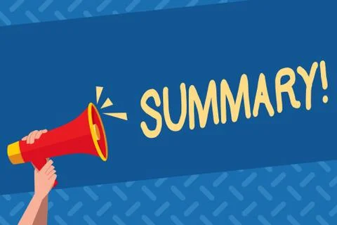 Handwriting text Summary. Concept meaning Brief Statement Abstract Synopsis Ilustración de archivo