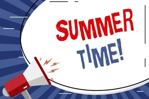 Handwriting text Summer Time. Concept meaning achieve longer evening daylight 库存插图