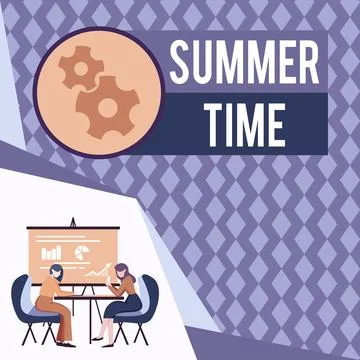 Handwriting text Summer Time. Internet Concept Longer daylight Tropical season Stock-Illustration