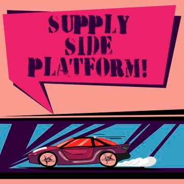 Handwriting text Supply Side Platform. Concept meaning Software that puts up ads Illustrazione stock