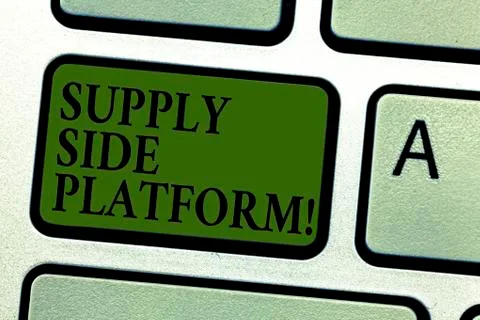 Handwriting text Supply Side Platform. Concept meaning Software that puts up ads Stock Photos