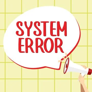 Handwriting text System Error. Business concept Technological failure Software Stock-Illustration