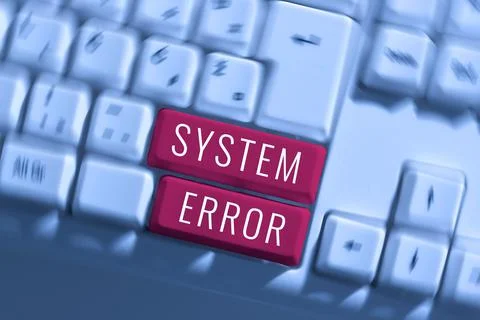 Handwriting text System Error. Business idea Technological failure Software 스톡 사진