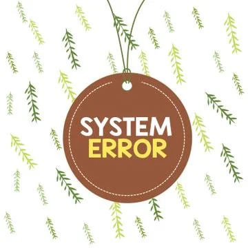 Handwriting text System Error. Concept meaning instruction that is not Stock-Illustration