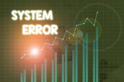 Handwriting text System Error. Concept meaning instruction that is not Foto stock