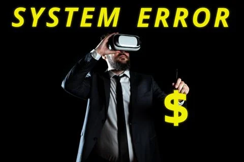 Handwriting text System Error. Word for Technological failure Software collapse Fotos de archivo