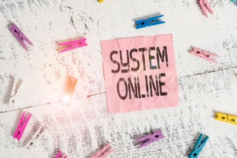 Handwriting text System Online. Concept meaning when a device can readily Foto stock