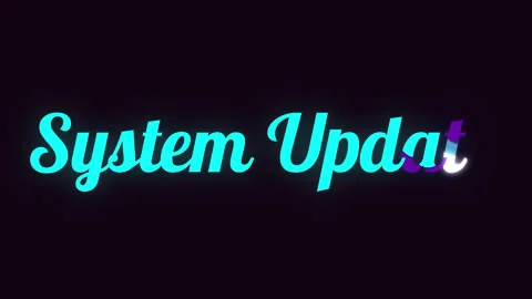 Handwriting Text System Update Announcement with Neon Text Effect. 스톡 동영상 322215765