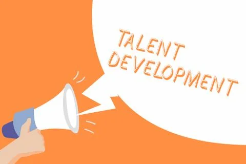 Handwriting text Talent Development. Concept meaning Building Skills Abilities Ilustración de archivo