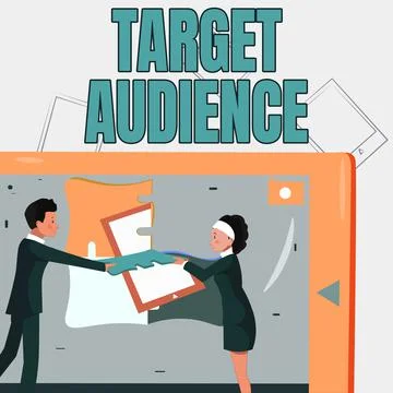 Handwriting text Target Audience. Word for category of showing you want to Stock Illustration
