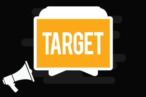 Handwriting text Target. Concept meaning person object or place selected as the Stock Illustration