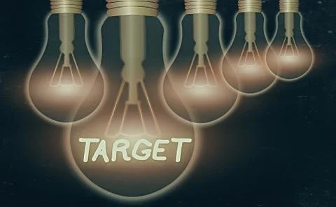 Handwriting text Target. Concept meaning something at which someone is aiming a Stock Illustration