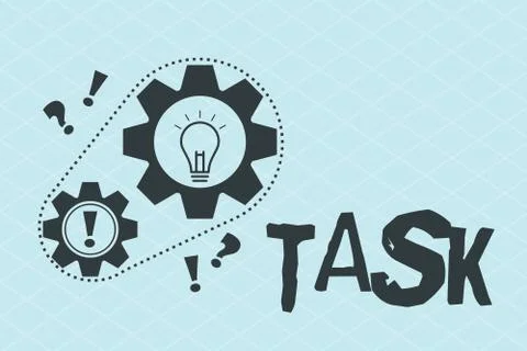 Handwriting text Task. Concept meaning A piece of work to be done and underta イラスト素材