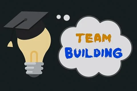 Handwriting text Team Building. Concept meaning various types of activities used Ilustración de archivo
