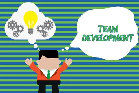 Handwriting text Team Development. Concept meaning learn why and how small Stock-Illustration
