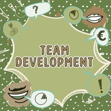 Handwriting text Team Development. Internet Concept expressing in recoverable Stock Illustration