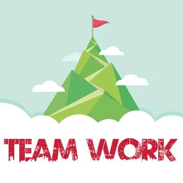 Handwriting text Team Work. Word Written on Combined action of a group Workgroup Stock Illustration