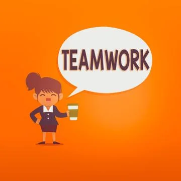 Handwriting text Teamwork. Concept meaning the group s is collaborative effort Stock Illustration