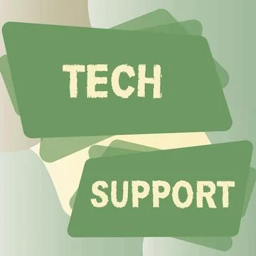 Handwriting text Tech Support. Business concept Assisting individuals who are Stock Illustration