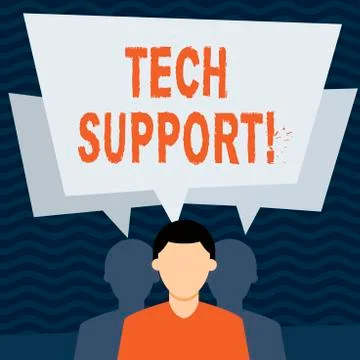 Handwriting text Tech Support. Concept meaning service by hardware or softwar 스톡 일러스트