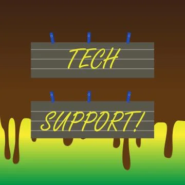 Handwriting text Tech Support. Concept meaning service by hardware or softwar Stock Illustration