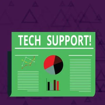 Handwriting text Tech Support. Concept meaning service by hardware or softwar イラスト素材