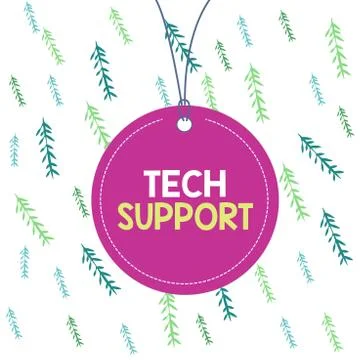 Handwriting text Tech Support. Concept meaning advising and troubleshooting Illustrazione stock