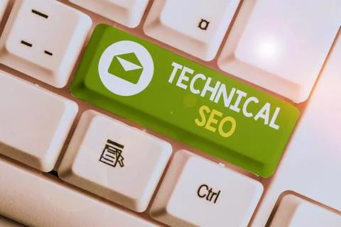 Handwriting text Technical Seo. Concept meaning Optimization of website that Stock Photos
