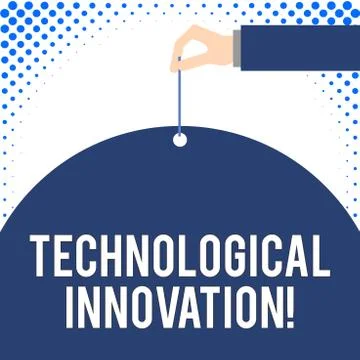Handwriting text Technological Innovation. Concept meaning New Invention from 库存插图