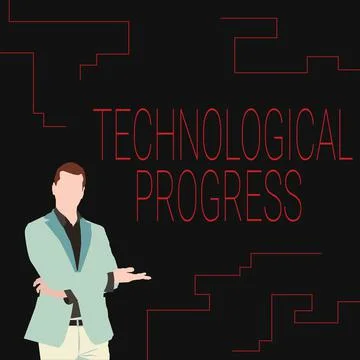 Handwriting text Technological Progress. Concept meaning overall Process of Ilustración de archivo