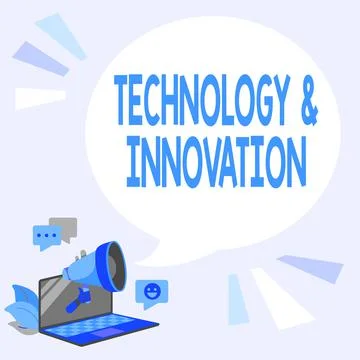 Handwriting text Technology And Innovation. Business concept Application of Stock Illustration