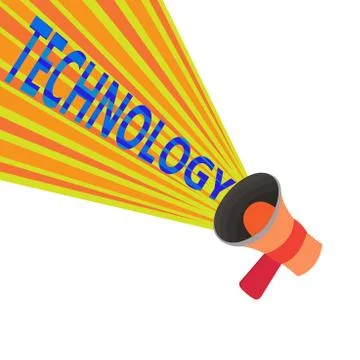 Handwriting text Technology. Concept meaning Application of scientific knowledge イラスト素材