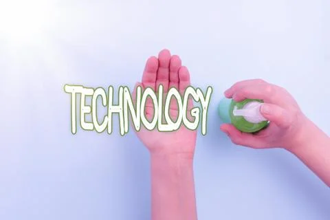 Handwriting text Technology. Concept meaning use of scientific knowledge for Stock Photos