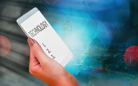 Handwriting text Technology. Concept meaning use of scientific knowledge for 写真素材