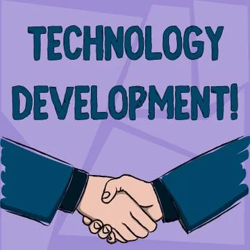 Handwriting text Technology Development. Concept meaning Anything in regards to Illustrazione stock