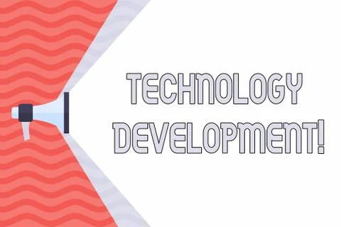 Handwriting text Technology Development. Concept meaning Anything in regards to 스톡 일러스트