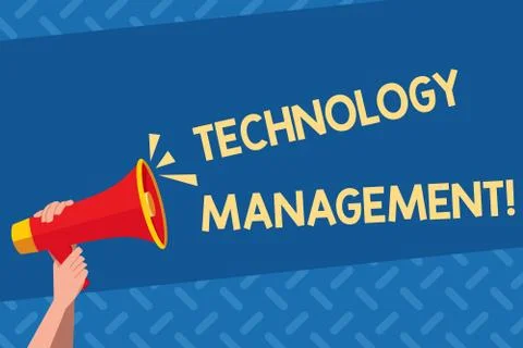 Handwriting text Technology Management. Concept meaning integrated planning of Stock Illustration