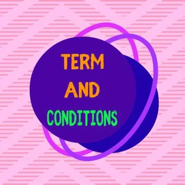 Handwriting text Term And Conditions. Concept meaning Policies and Rules where Illustration