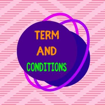 Handwriting text Term And Conditions. Concept meaning Policies and Rules where Illustration