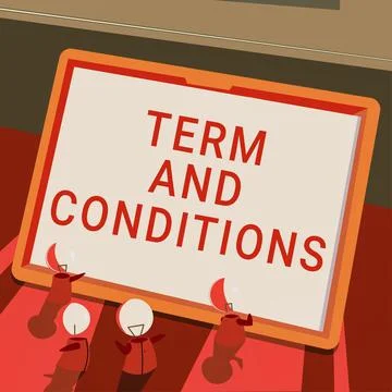 Handwriting text Term And Conditions. Word Written on Policies and Rules where Illustration