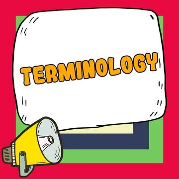 Handwriting text Terminology. Internet Concept Terms used with particular Stock-Illustration