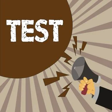 Handwriting text Test. Concept meaning Proficiency and knowledge measurement  Stock Illustration