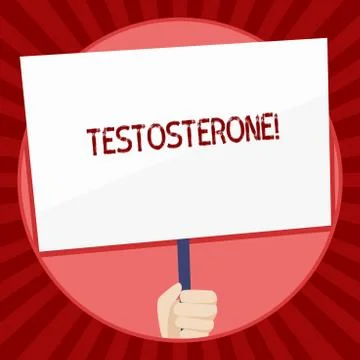 Handwriting text Testosterone. Concept meaning Male hormones development and Stock Illustration