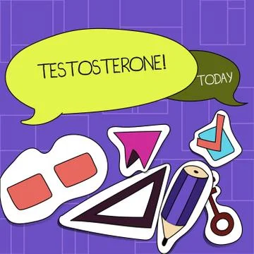 Handwriting text Testosterone. Concept meaning Male hormones development and Stock Illustration