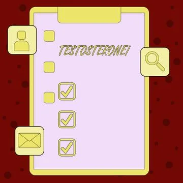 Handwriting text Testosterone. Concept meaning Male hormones development and Stock Illustration