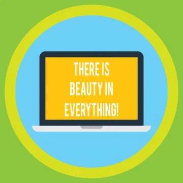 Handwriting text There Is Beauty In Everything. Concept meaning world is an Stock-Illustration